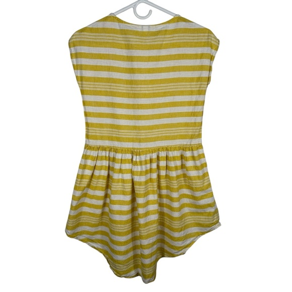 Tea Collection Striped Button Shoulder Hi-Low Hem Dress, Size 12 - Picture 6 of 7